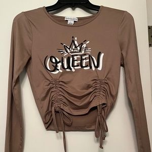 Brown hearts collective crop tops